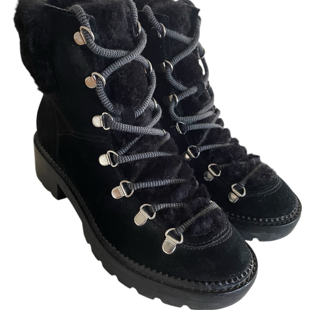 Marc Fisher LTD Capell Black Suede Boot size 6 LIKE NEW.